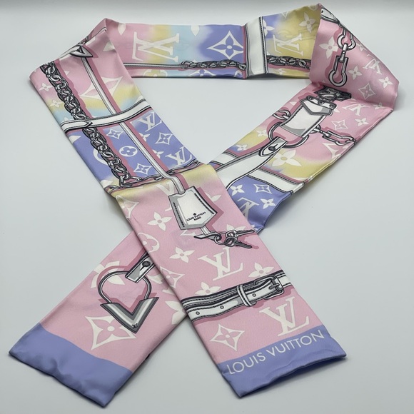 Louis Vuitton Escale Confidential Bandeau Neckerchief Scarf Wrap Twilly Chocker - Picture 9 of 14